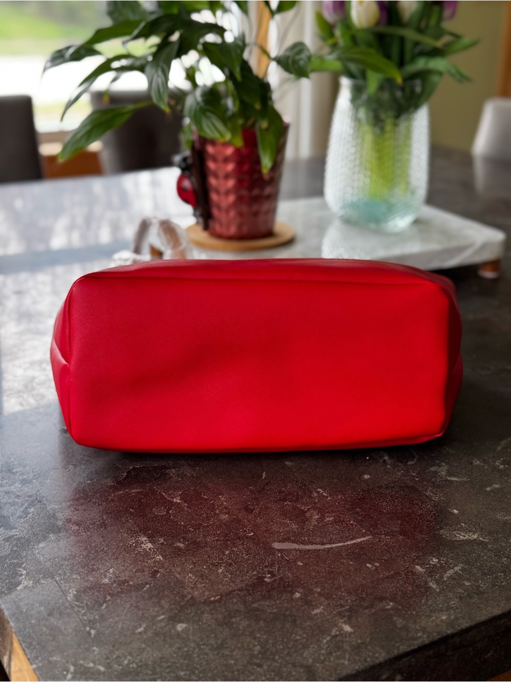 Nautica Red Tote with Tan Handles - Picture 6 of 9